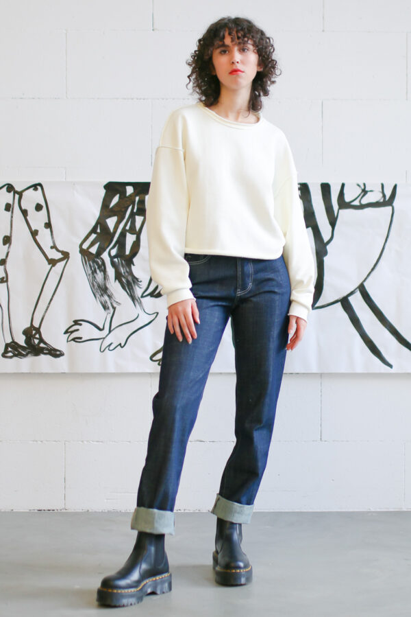 Sabine Portenier Schweizer Mode jeans sweater