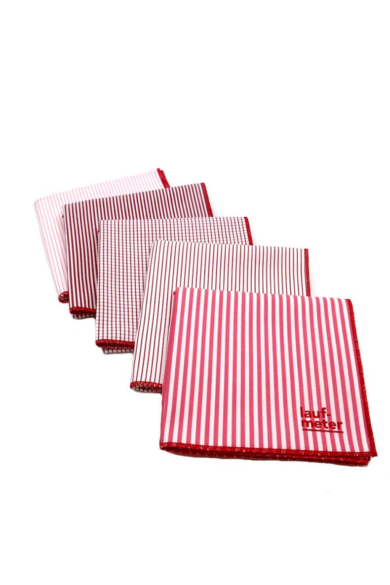 laufmeter taschentuch stoff nastuch set baumwolle rot nachhaltig mode