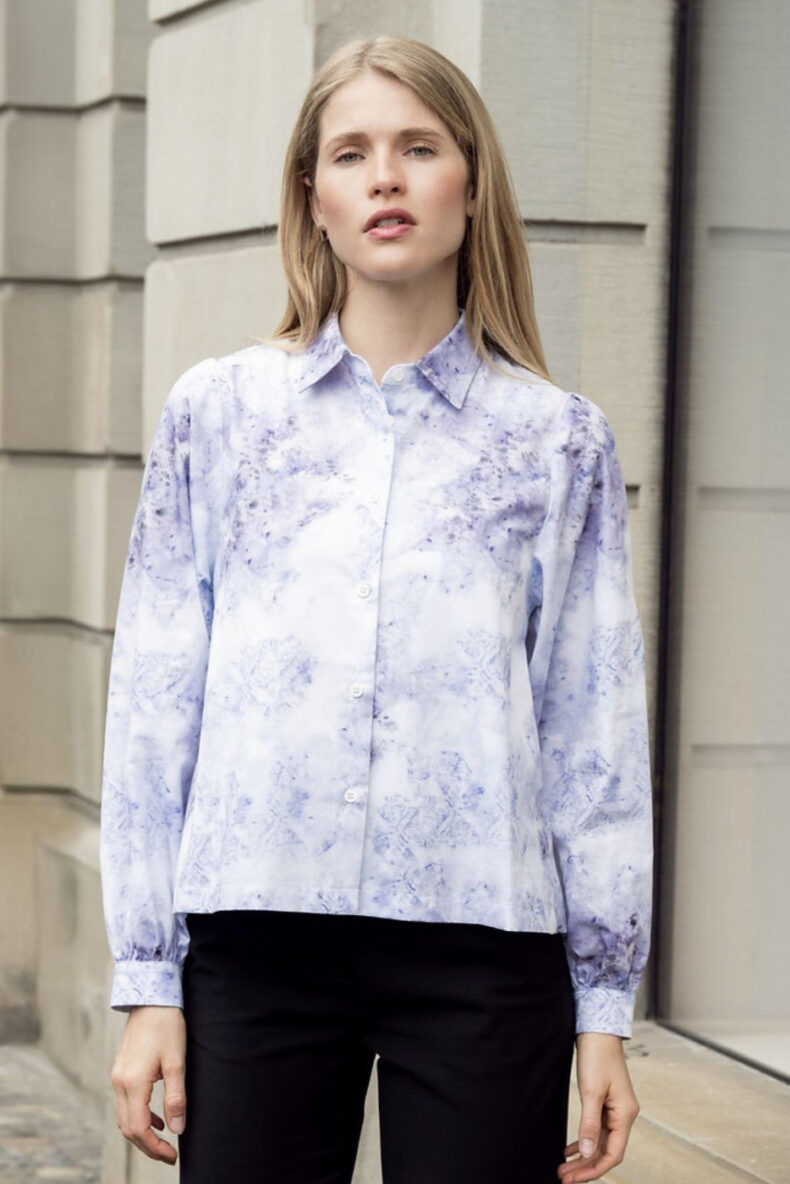 lukka bluse blouse diplomat naturfarben vera eigenmann laufmeter nachhaltige mode schweiz