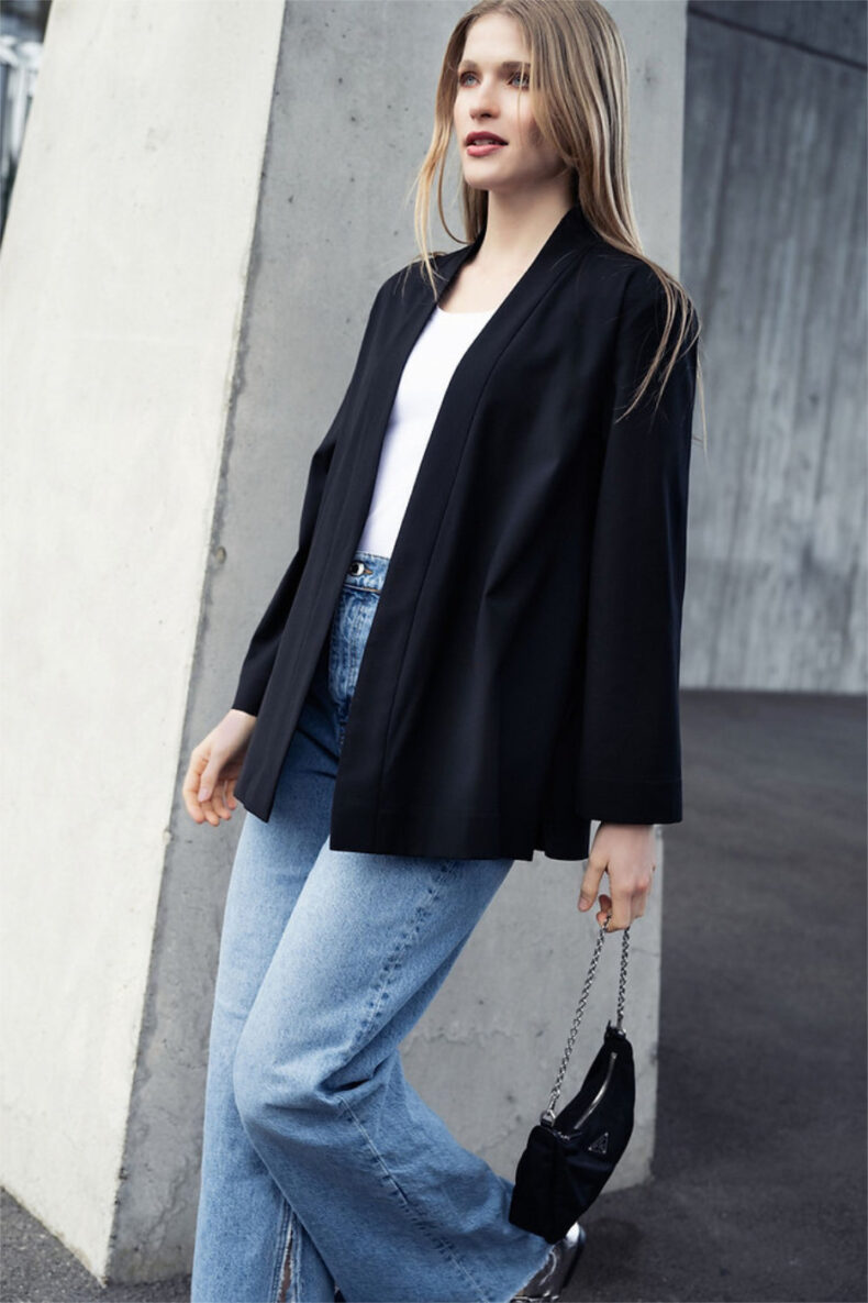 laufmeter Lukka Jacke Blazer schweizer mode nachhaltig Vera Eigenmann