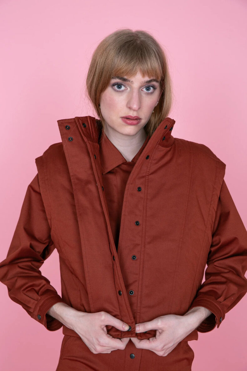pfeffer verbeek weste creme Jacke laufmeter