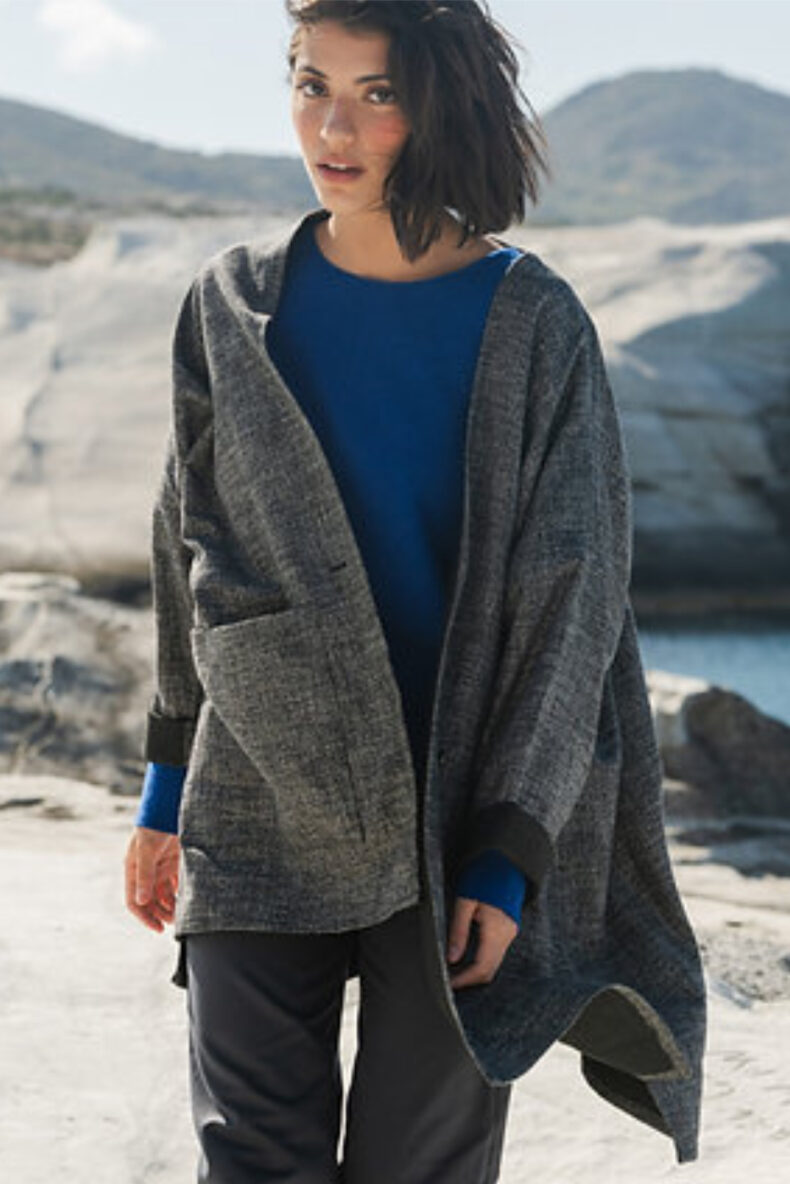elfe11 elfe 11 kathrin wegmann kimono mantel granit grau laufmeter mode schweiz nachhaltig