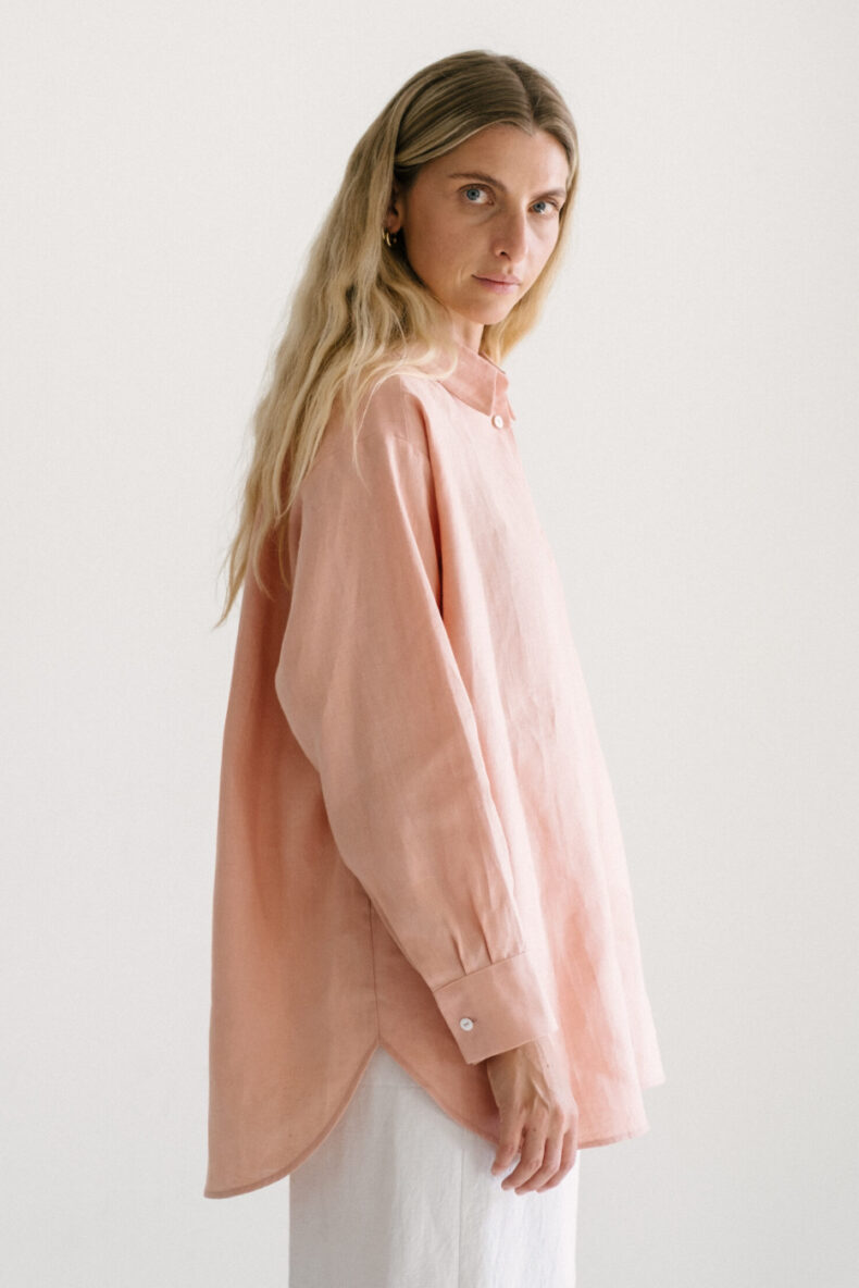 livia naef bluse alma rosa leinen schweiz mode nachhaltig laufmeter