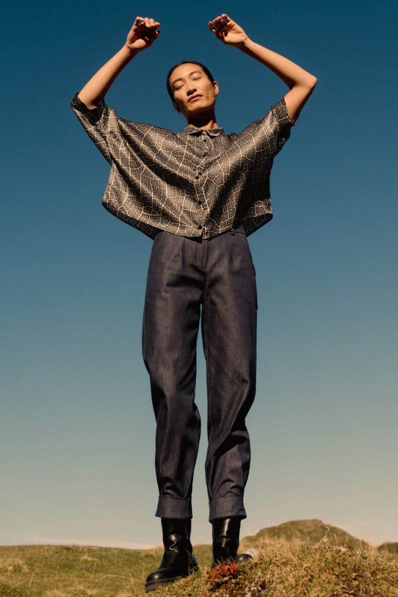 fink und star jeans denim fasan bio baumwolle laufmeter schweiz mode nachhaltig