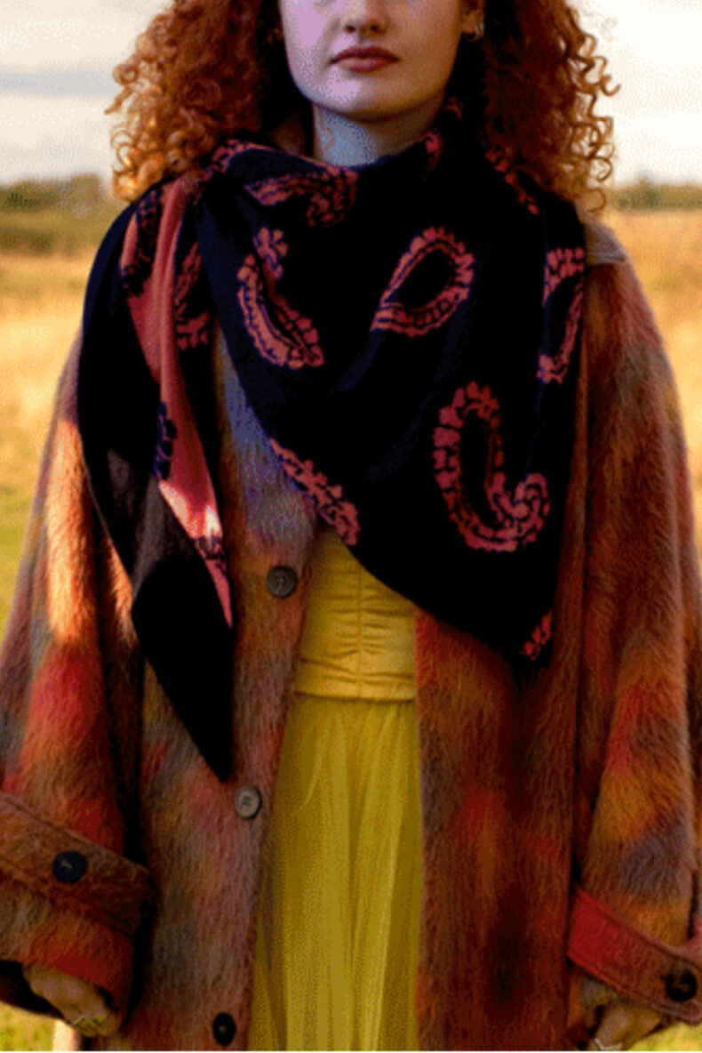 lefoulard foulard tuch schal le cashmere coral navy laufmeter schweiz