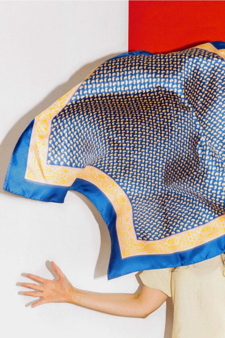 lefoulard glaronais seide gots blau royal blue career laufmeter schweiz