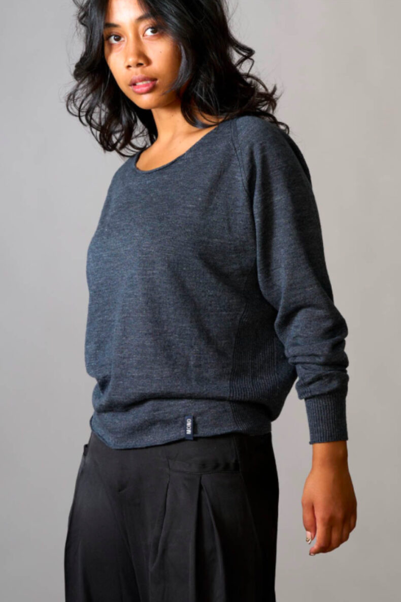 mono pullover transit leinen merino wolle frauen strick laufmeter schweiz mode nachhaltig