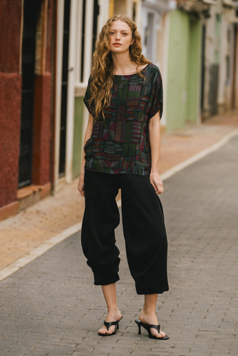 elfe11 kathrin wegmann ballon hose tencel schwarz laufmeter schweiz nachhaltig mode