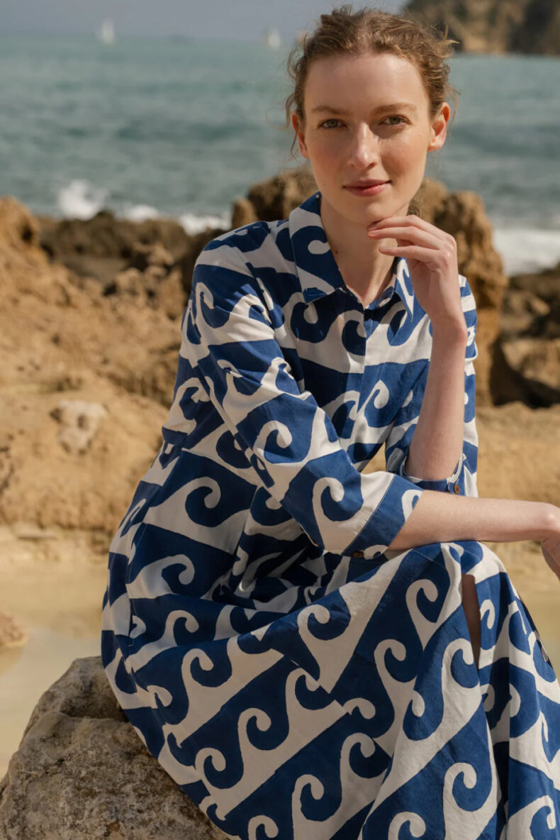 komana dress kleid cilla ocean bio baumwolle laufmeter schweiz nachhaltig fashion sustainable switzerland