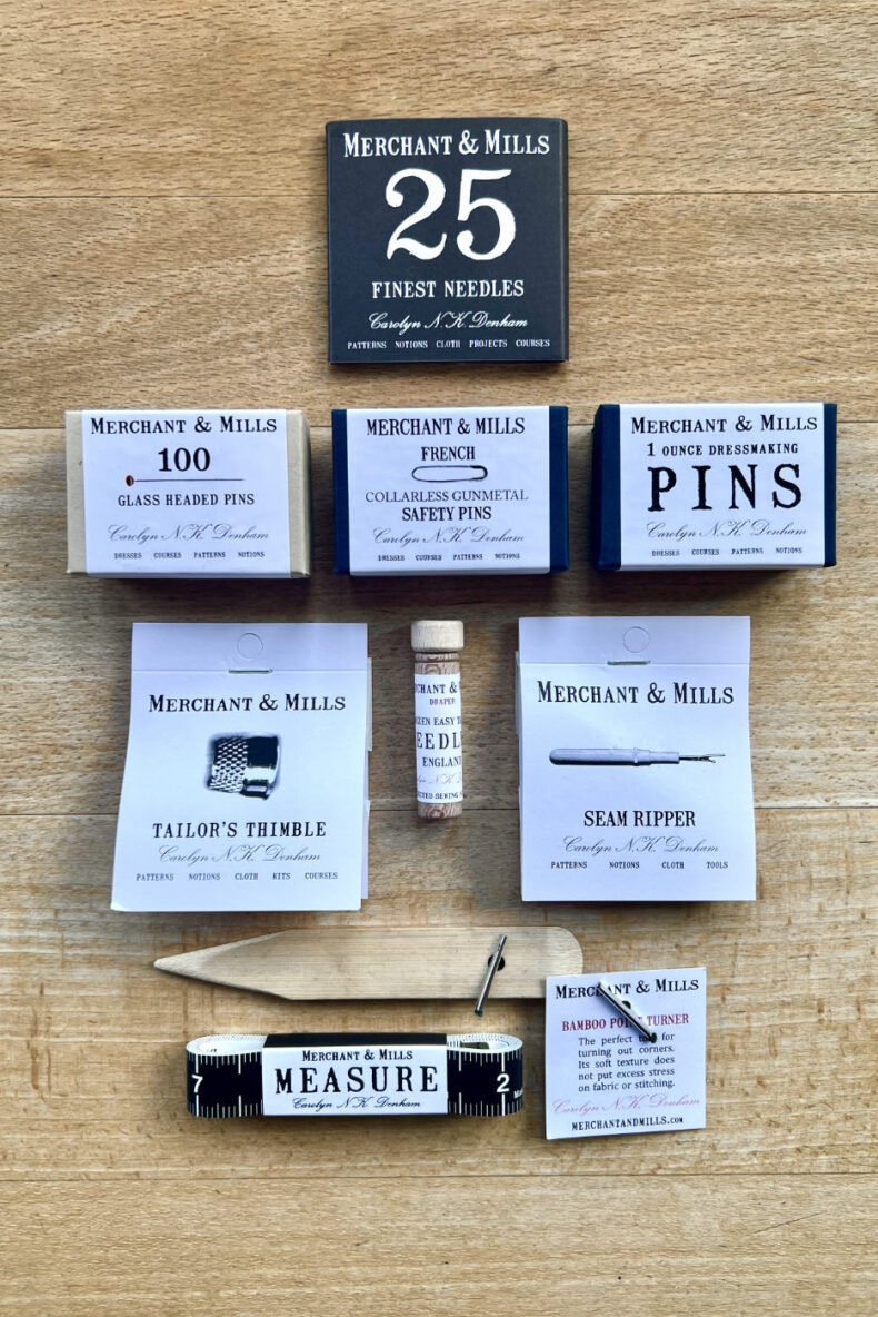 merchant mills starter set sewing kit nadeln Messband