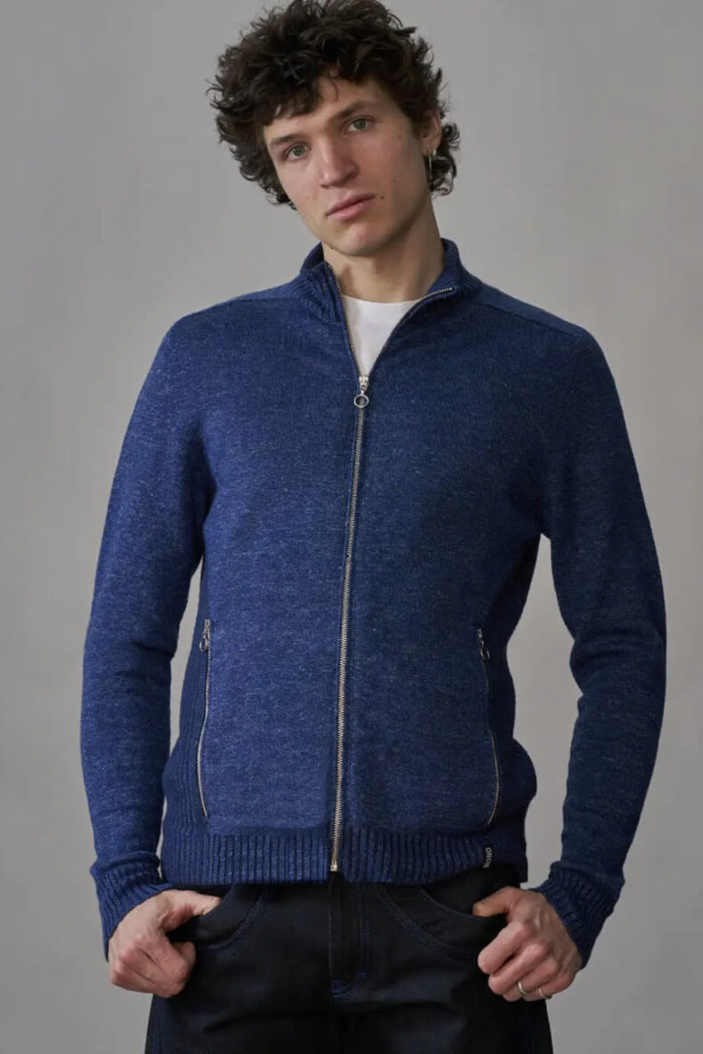 mono basel strick jacke voyager mann leinen merino schweiz laufmeter nachhaltig